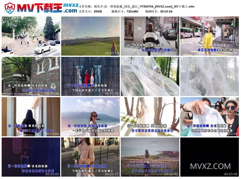 胡杰夕-花一样的姑娘_国语_流行_YF500704